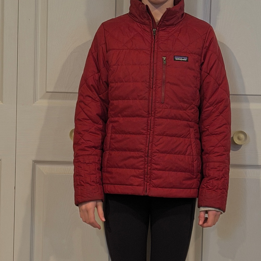 Kids Patagonia Deep Red Quilted Jacket
